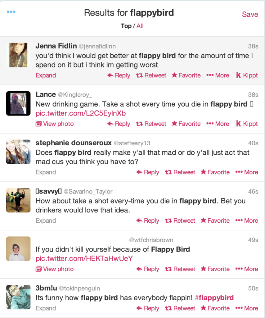 Flappy Bird Tweets